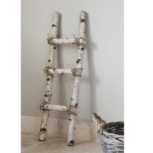 Berken Decoratieladder met touw 100cm (1)