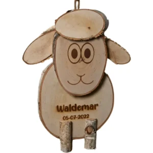 Berkenhouten schaap Met of zonder eigen tekst 40cm