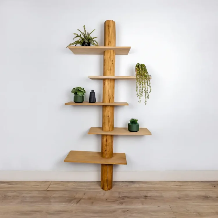 Boomstam Wandkast Einar Old Naturel 110x30x250