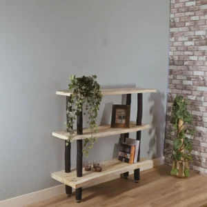 Boomstam sidetable Magnus Zwart Naturel 90 cm