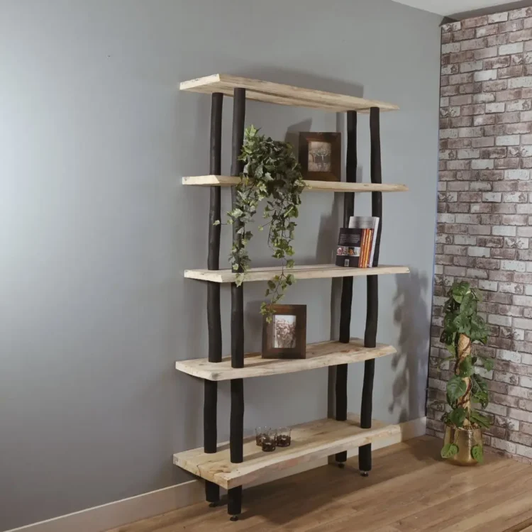 Boomstam hoge kast Magnus Zwart Naturel 200cm