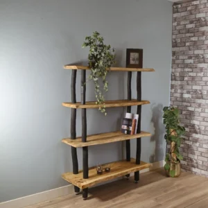 Boomstamkast Magnus Zwart Old Naturel 155cm