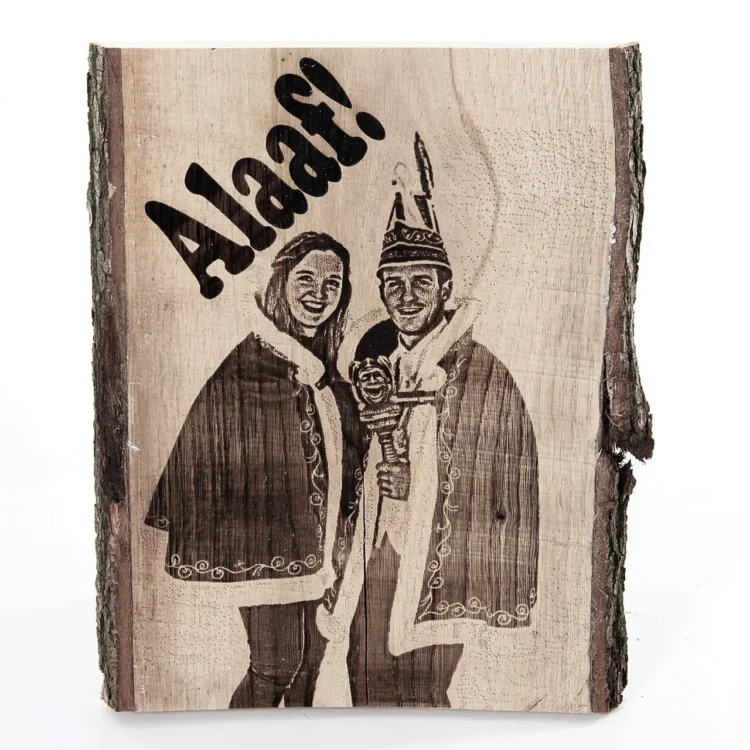 Eiken plank Gepersonaliseerde Fototekst 40cm (2)