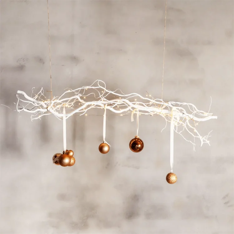 Kerstguirlande Decotakken Wit 100cm