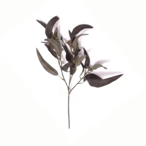 Kunsttak Eucalyptusblad smal Aubergine 60cm