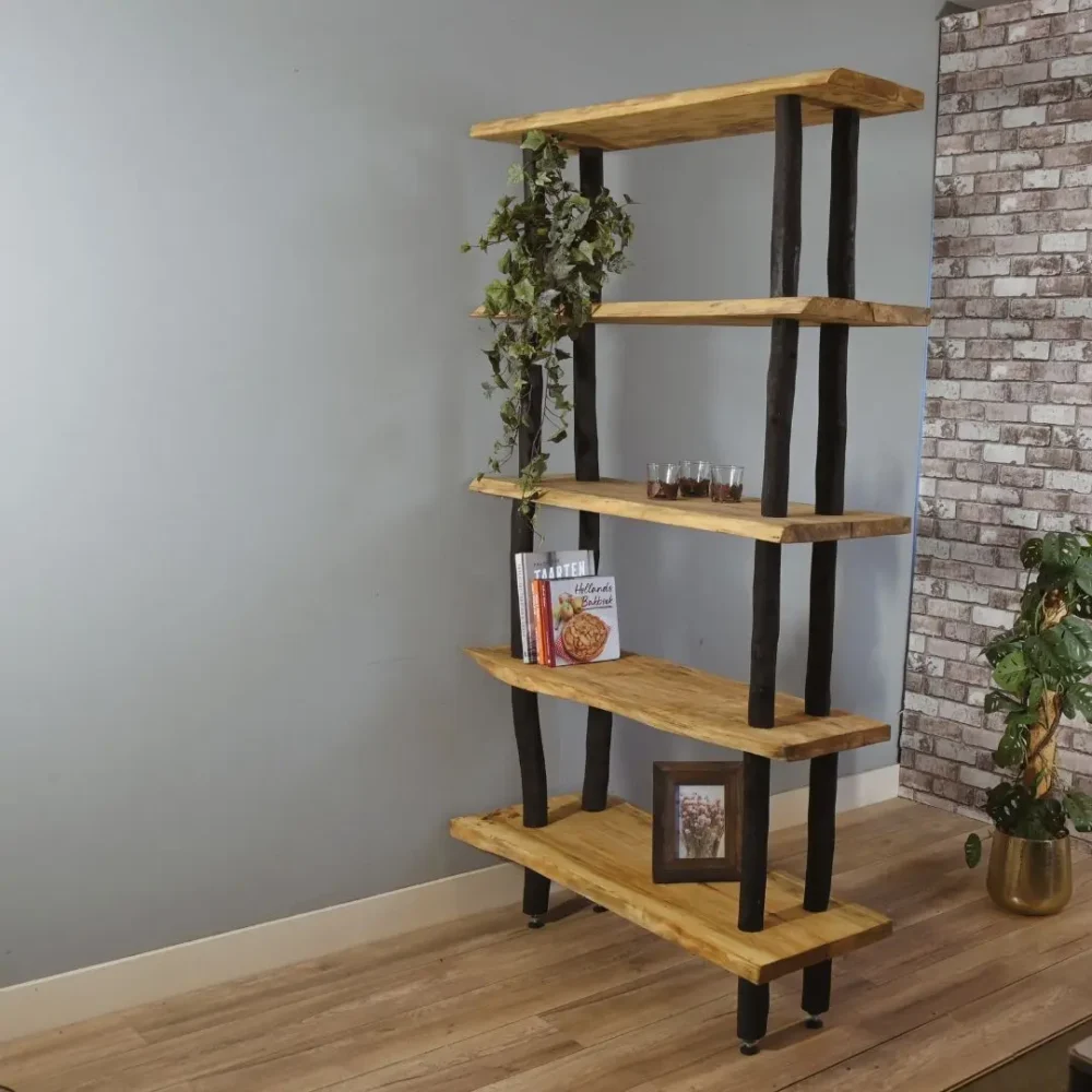 Roomdivider kast Odin Zwart Old Naturel 200cm