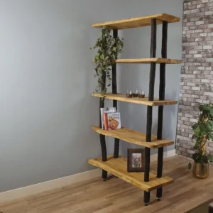 Roomdivider kast Odin Zwart Old Naturel 200cm