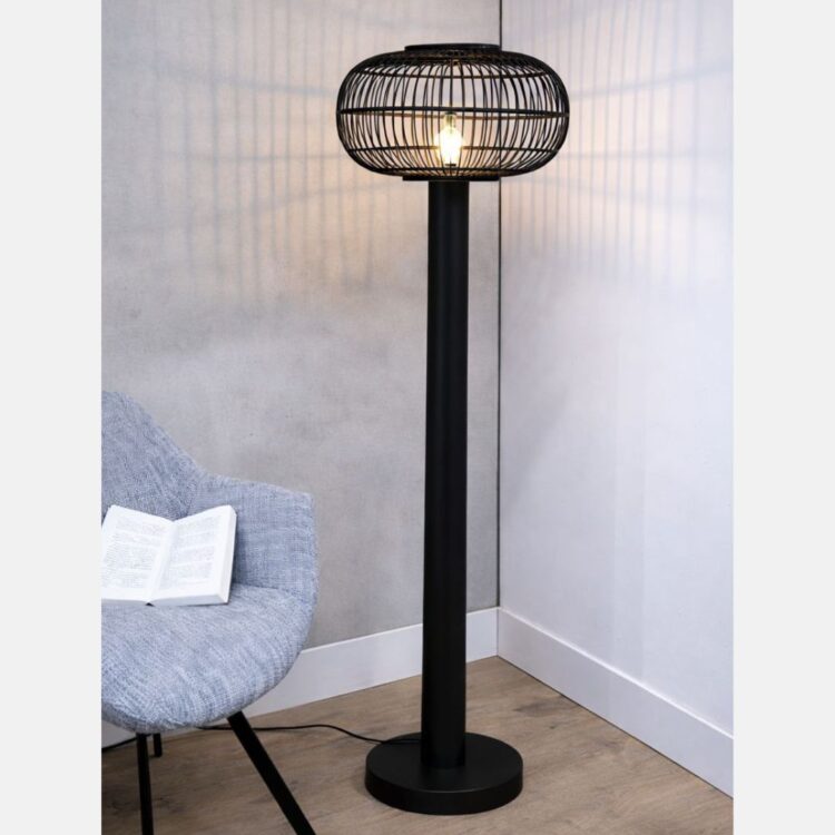 Vloerlamp hoog zwart