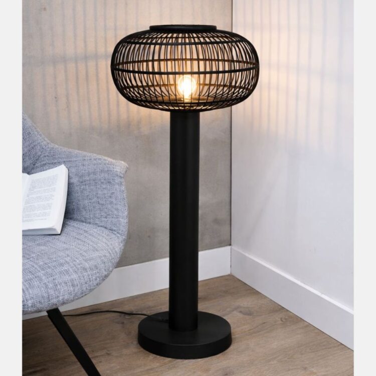 Vloerlamp laag zwart
