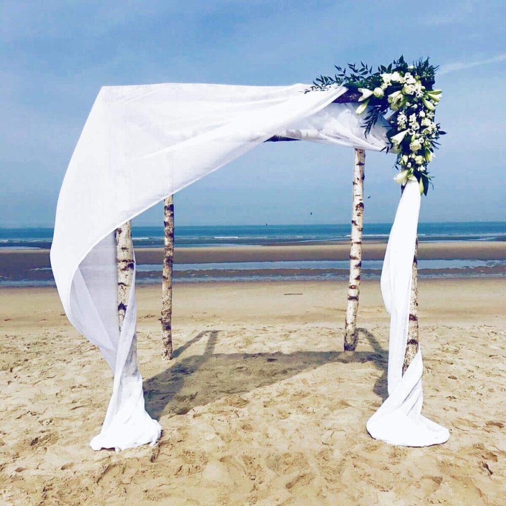 prieel 2.3m bij 2.3 exc. bloemdecoratie